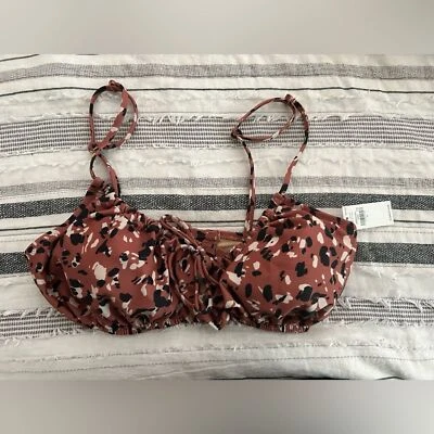 Nuevo con etiquetas Traje de baño para mujer Old Navy Keyhole bikini top guepardo marrón negro blanco desnudo Foto 1 de 4