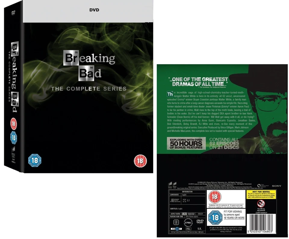 BREAKING BAD 1-5 2008-2013: COMPLETE Drama TV Seasons Series  NEW Rg2 DVD not US - Image 1 of 1