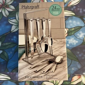 Pfaltzgraff Piccadilly 24-teiliges Edelstahl Silberbesteck Set für sechs Personen - Bild 1 von 11