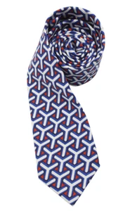 SUITSUPPLY Menrio 03 Tie Men's 148 X 8 CM Linen Blend Tied Patterned - Picture 1 of 9