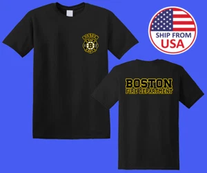 Bomberos del Departamento de Bomberos de Boston para hombre negro talla S-5XL - Imagen 1 de 1