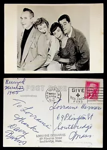 David Burns 1955 Autografo Firmato RPPC Imogene Coca TV Show Cast Cartolina Promo - Foto 1 di 4