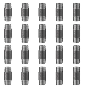 1/2" x 2" Industrial Black Pipe Nipple Pack of 20 - Picture 1 of 7