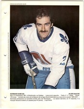 1978-79 Dimanche / Derniere Heure Photos Normand Dube #NNO Quebec Nordiques