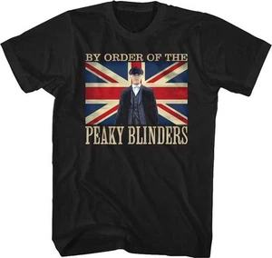 Peaky Blinders Birmingham England 1919 Gang Union Jack Flag Men's T-Shirt LG - Picture 1 of 6