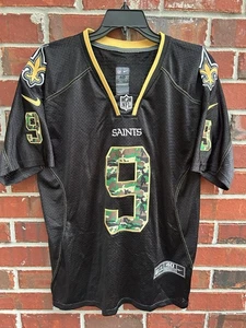 Nike New Orleans Saints NFL DREW BREES Camo Stitched Gr. 40 On Field Trikot - Bild 1 von 8