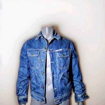 RARE Vintage Guess Georges Marciano Medium Denim Jacket 1980s - Large Logo USA - Image 1 of 4