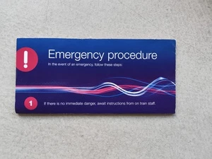 First Great Western Train Carriage Safety And Emergency Card - Picture 1 of 2