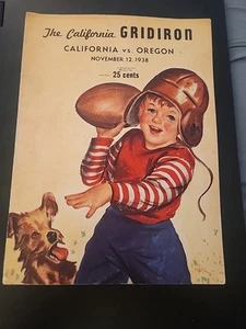 1938 (11/12) California Bears vs Oregon Ducks Football Prog. VERY GOOD/EXCELLENT - Picture 1 of 3