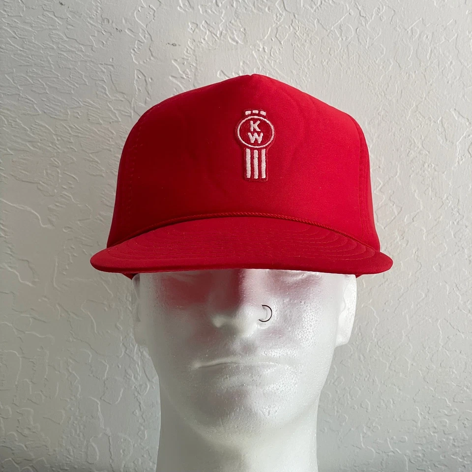 De Colección Años 80 KENWORTH Trucker Sombrero Rojo Logo Parche Espuma Aislado Snapback Retro Nissin Foto 1 de 4