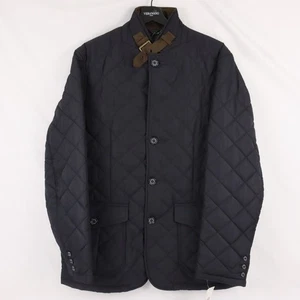 Barbour Quilted Lutz Men's British-Style Jacket in Navy Blue - US Large - Picture 1 of 7