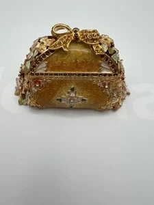 NIB Bedazzled Floral Purse/Handbag Trinket Box Collectibles - Picture 1 of 6