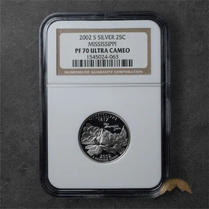 2002-S Proof Mississippi Silver State Quarter 25c - NGC PF70 UCAM  San Francisco - Picture 1 of 2