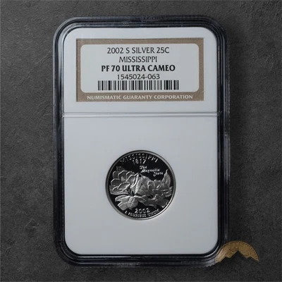 2002-S Proof Mississippi Silver State Quarter 25c - NGC PF70 UCAM  San Francisco - Image 1 of 2