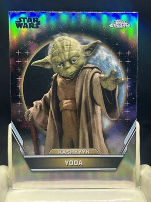 YODA 2024 Topps Chrome Star Wars Hyperspace #99 REFRACTOR Kashyyk - Image 1 of 2