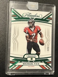 2023 Panini Flawless Legends Michael Vick #72 Emerald 3/5 Sealed! - Bild 1 von 3