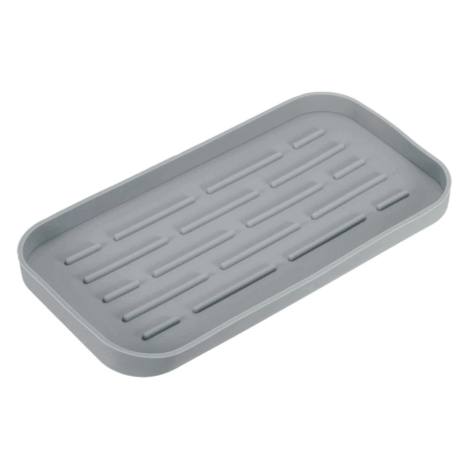Silicone Kitchen Sink Organizer Tray, Silicone Soap Dispenser Tray Soap(Grey) - Image 1 of 4
