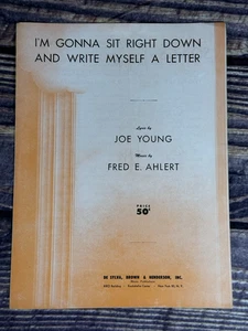 I'm Gonna Sit Right Down and Write Myself a Letter Noten 1935 Fred Ahlert - Bild 1 von 2