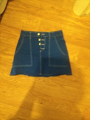 Ladies Bershka Size 10 Royal Blue Short Skirt - Image 1 of 2