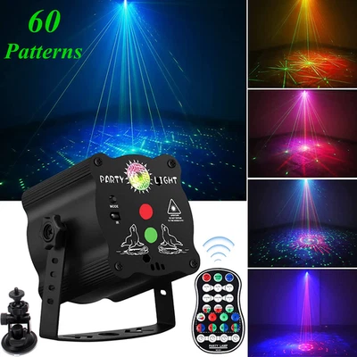 1024 Patterns Projector LED RGB Laser Stage Light DJ Disco KTV Lighting Party US - Image 1 of 4