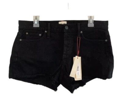 Shorts Alice Olivia Feminino Tamanho 29 Preto Corte Clássico 100% Algodão EUA NOVO - Imagem 1 de 4