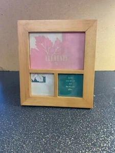 Triple (3 Photos) Picture Frame - Free Standing/Wall - Light Brown - Item#1330 - Picture 1 of 2