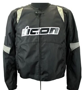 ICON OVERLORD MEN'S MOTORCYCLE BLACK PERFORMANCE TEXTILE JACKET SIZE Xl - Picture 1 of 2