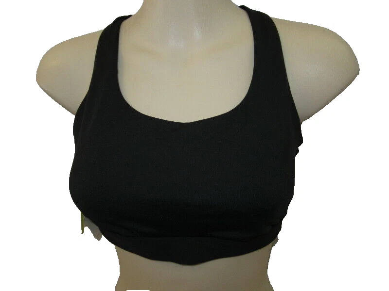 All in Motion Women’s Black Medium Support T Back Sports Bra S