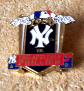 1950 NY New York Yankees pin vs Philadelphia Phillies World Series MLB - Picture 1 of 10