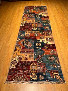 3 x 10 Ft Hand Knotted Fine Quality_Natural Dyes_Fine Wool_Afghan Ziegler Runner - Picture 1 of 17