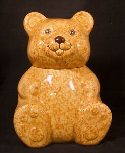 Vintage Avon Teddy Bear Ceramic 10 1/2 Inch Tall Cookie Jar