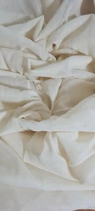 1MTR IVORY COLOUR Muslin  100 % Cotton Fabric Cloth Premium Voile 55, Wide  - Picture 1 of 7