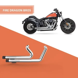 FDB CA STOCK MUFFLER EXHAUST PIPES FIT for HD 2012-2017 ALL Softail MODELS C2 - Picture 1 of 9