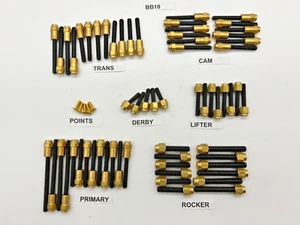 2007 - 2017 HARLEY SOFTAIL BIG TWIN BRASS flat top hat ENGINE BOLT bobber BB10 - Bild 1 von 4