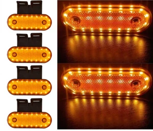4x LED Seitenmarkierungsleuchten Anhänger Wohnwagen Orange Gelb LKW PKW 12V/24V. - Bild 1 von 7