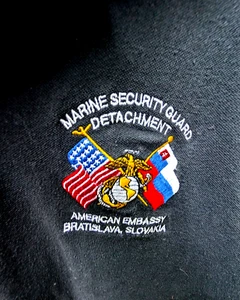 USMC MARINE SECURITY GUARD DETACHMENT US EMBASSY BRATISLAVA SLOVAKIA SHIRT SizeM - Picture 1 of 9