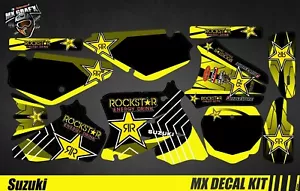 MX Decal Kit For Suzuki RM 65 / 85 - ROCKSTAR - Picture 1 of 1