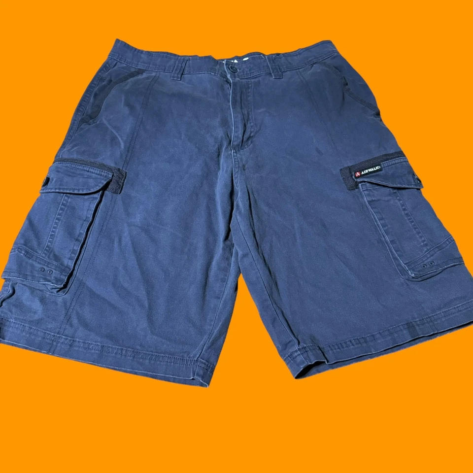 Pantalones Cortos AirWalk Para Hombres Talla 34 Negros Informales Carga Monopatín Patinador Pantalones Cortos Foto 1 de 4