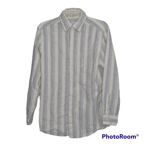 Claiborne Shirt Men's Med Concepts Button Up Business Casual Striped Long Sleeve - Picture 1 of 14