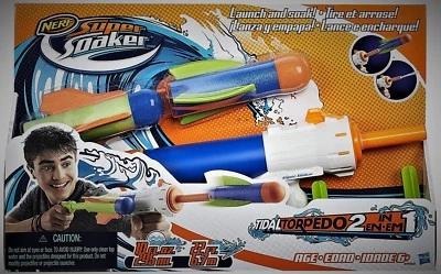 Hasbro® A9460 - NERF Super Soaker Tidal Torpedo, 2-in-1 Blaster - Neu & OVP