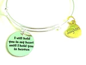 Daughter Memorial Charm Bracelet Loss of Daughter In Memory Jewelry For Mom - Imagen 1 de 3