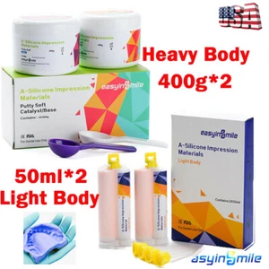 Base de masilla material de impresión de silicona dental EASYINSMILE + catalizador + cuerpo ligero - Imagen 1 de 15