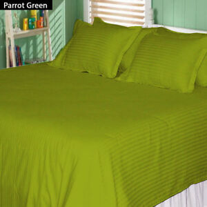 1200 TC Round Bed Sheet Set 14" Deep Pkt All Striped Colors & Diameter