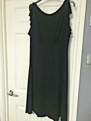 Linea House of Fraser 18 Black  Sequin Knot Frilled sleeve Dress Party Races. - Image 1 of 4