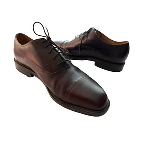 Scarpe eleganti Oxford Rockport punta a cappuccio brogue pelle marrone larghe APM1141E taglia 10,5 - Foto 1 di 10