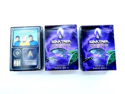 2 Packs Star Trek CCG Starter Deck II and 65 Collectible Playing Card Game Pack - Image 1 of 4
