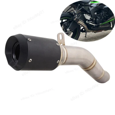 For Kawasaki Ninja ZX6R ZX636 2023-2025 Exhaust System Mid Pipe Titanium Muffler - Image 1 of 4