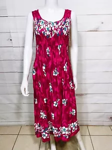 Vestido para mujer Hibiscus Collection Hawaii talla S fucsia floral sin mangas - Imagen 1 de 6