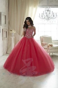 Abito da ballo Fiesta 56288 fucsia quinceanera ballo taglia 18 nuovo con etichette - Foto 1 di 3