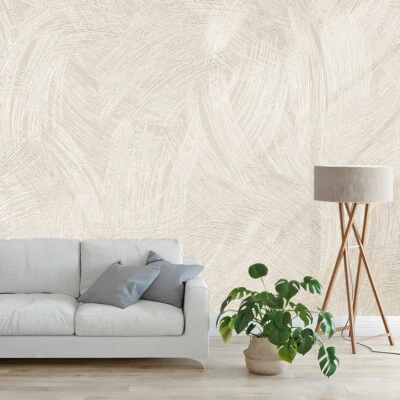 Viny Self-adhesive Mural Wallpaper Eco Beige with a Scratch Pattern - image 1 of 4
